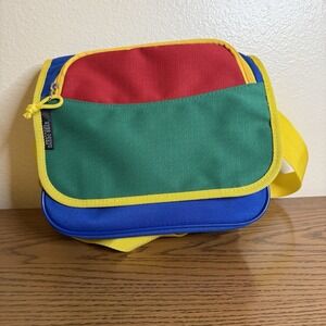 Vintage 90s Protocol Cargo Gear Mini Y2K Crossbody Messenger Bag Colorblock